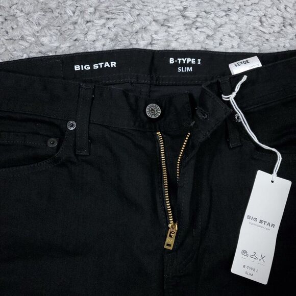 Big Star B-Type I Slim Fit Denim Jeans Black Stretch Men's Size 30 x 31 30x31 - Picture 5 of 10